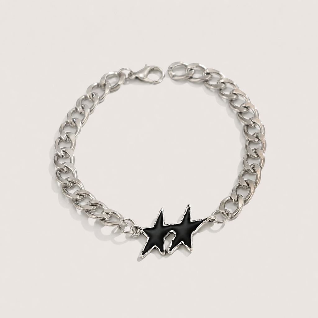Five Pointed Star Cuban Bracelet