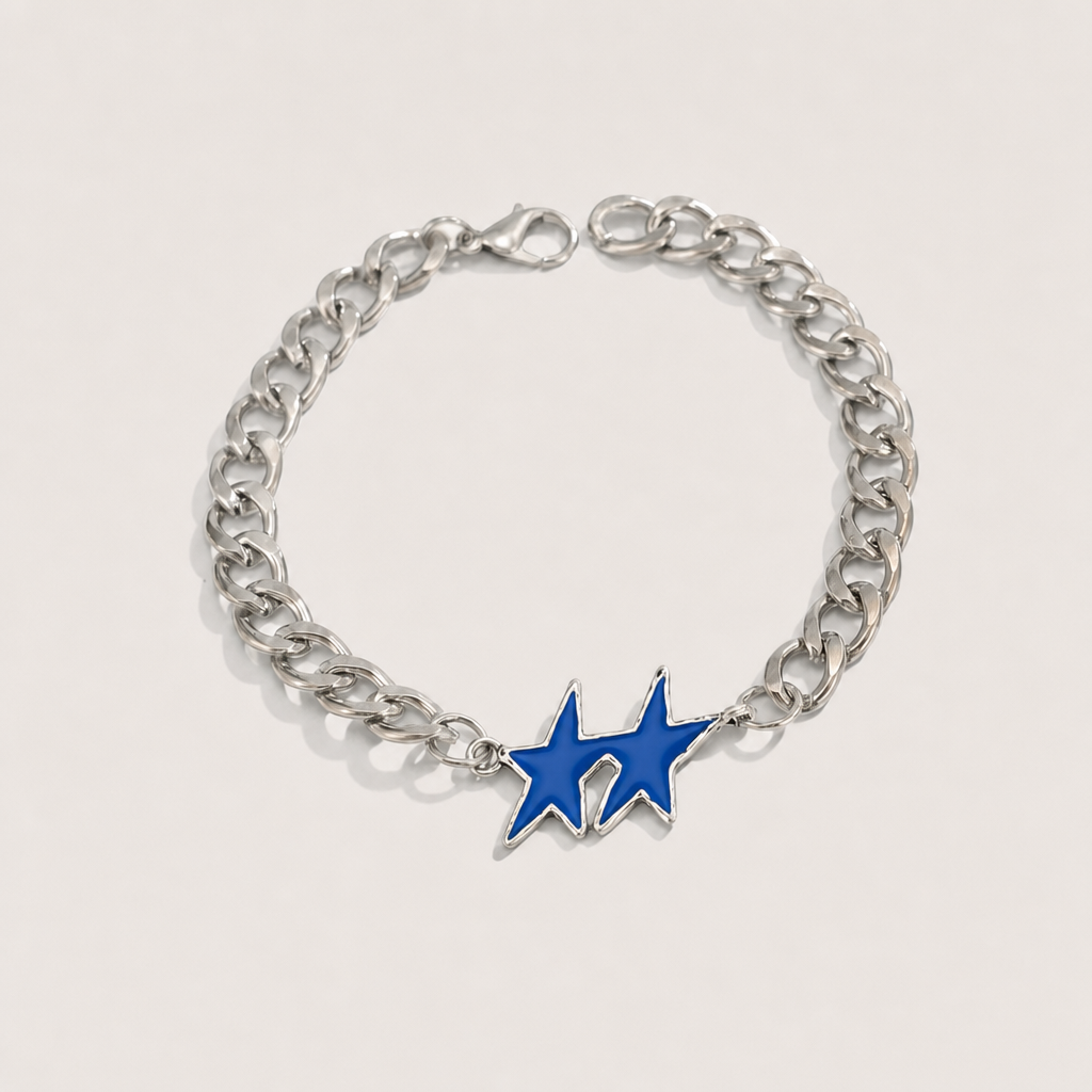 Five Pointed Star Cuban Bracelet