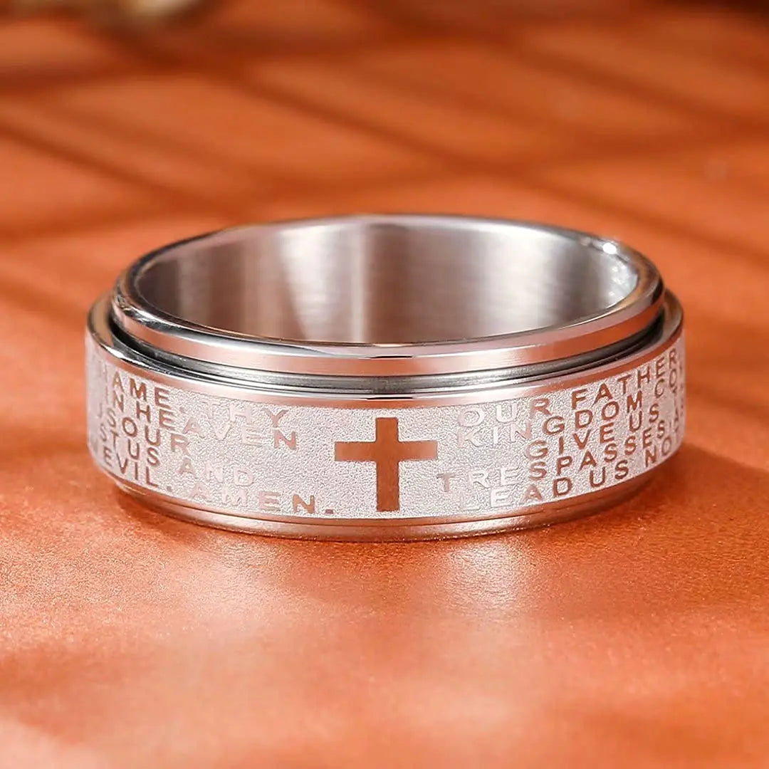Cross Fidget Spinner Ring