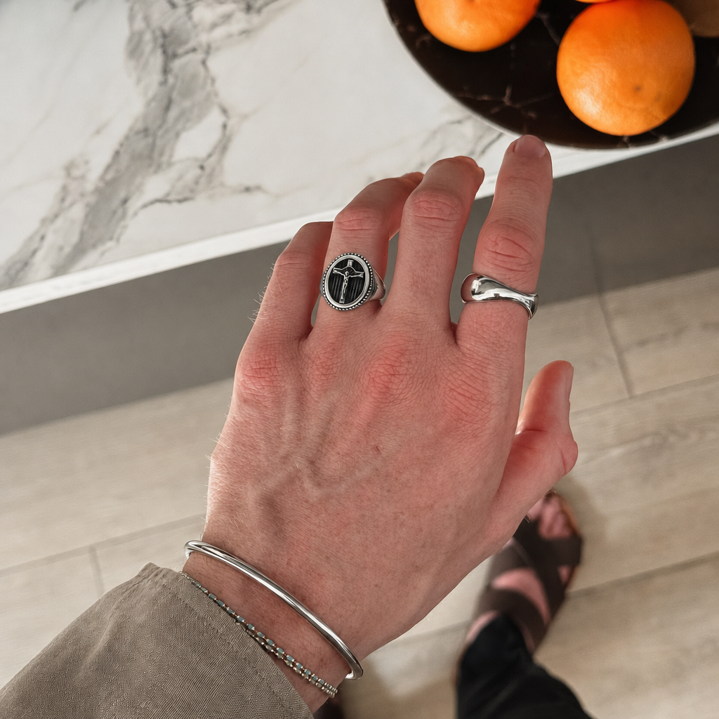 Jesus Cross Solid Ring