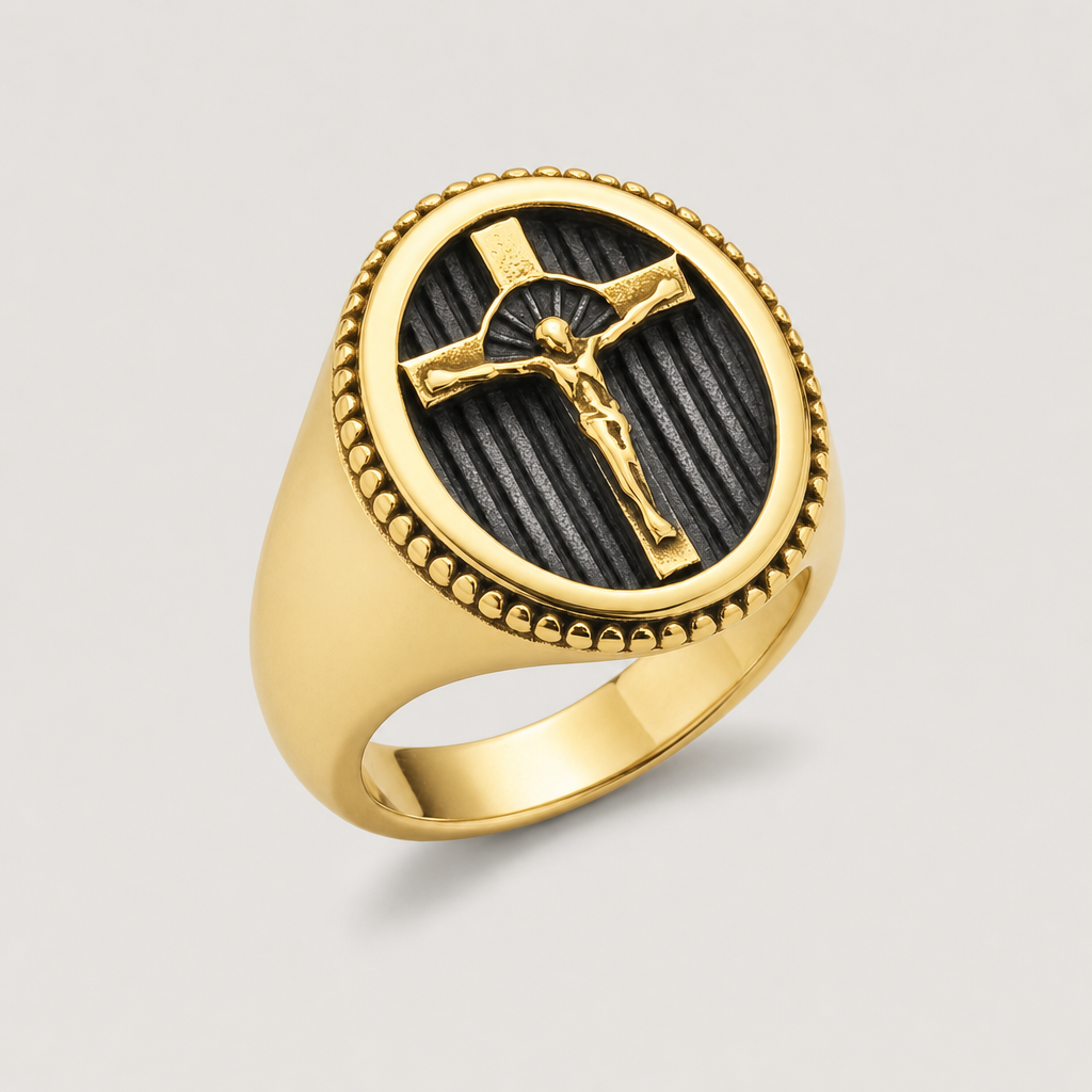 Jesus Cross Solid Ring