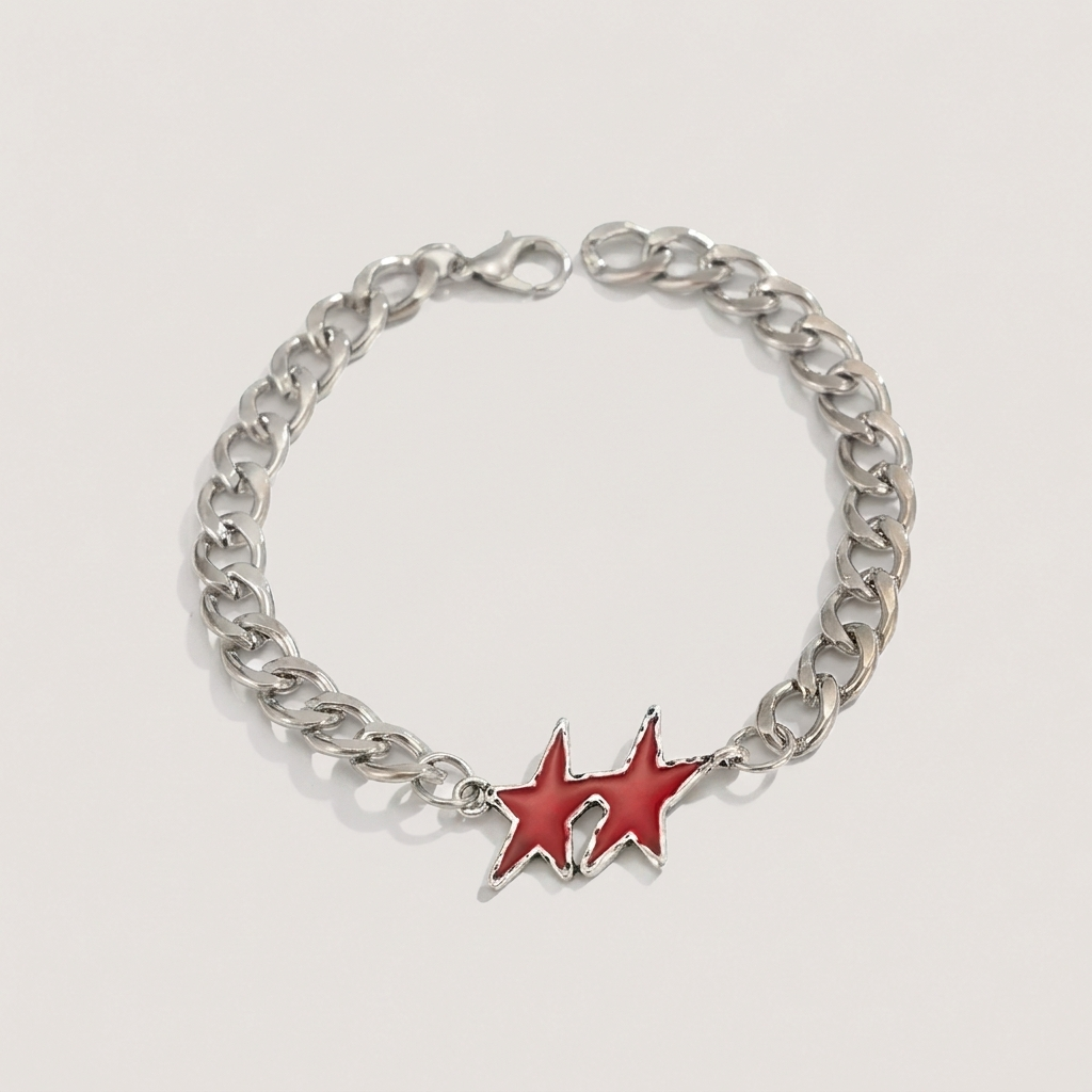 Five Pointed Star Cuban Bracelet